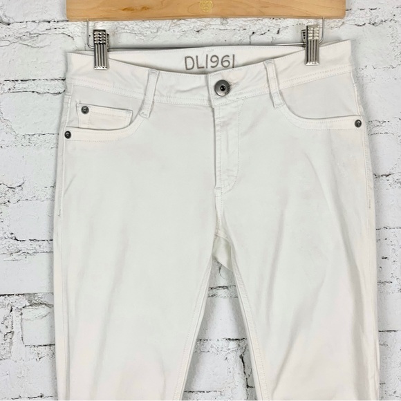 DL1961 White Cream Denim 360 Comfort Straight Leg Jeans 27 - Picture 2 of 9